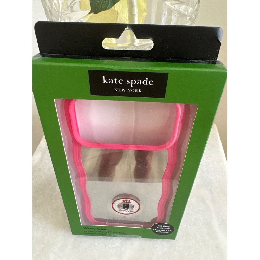 Kate Spade Wavy Case iPhone 17 Pro Max MagSafe Hot Pink Mirror Protective Cover
